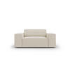 SESSEL Jodie aus Samt dunkelbeige - Mokka, Textil (102/70/124cm) - Micadoni