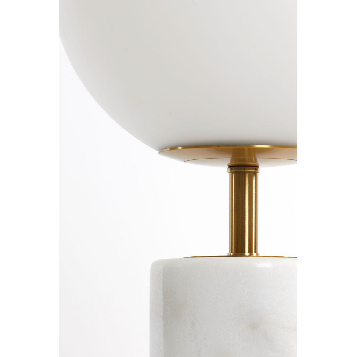 TISCHLAMPE Medina Weiß Ø25/47 cm - Weiß, Glas (25/25/47cm) - Light & Living