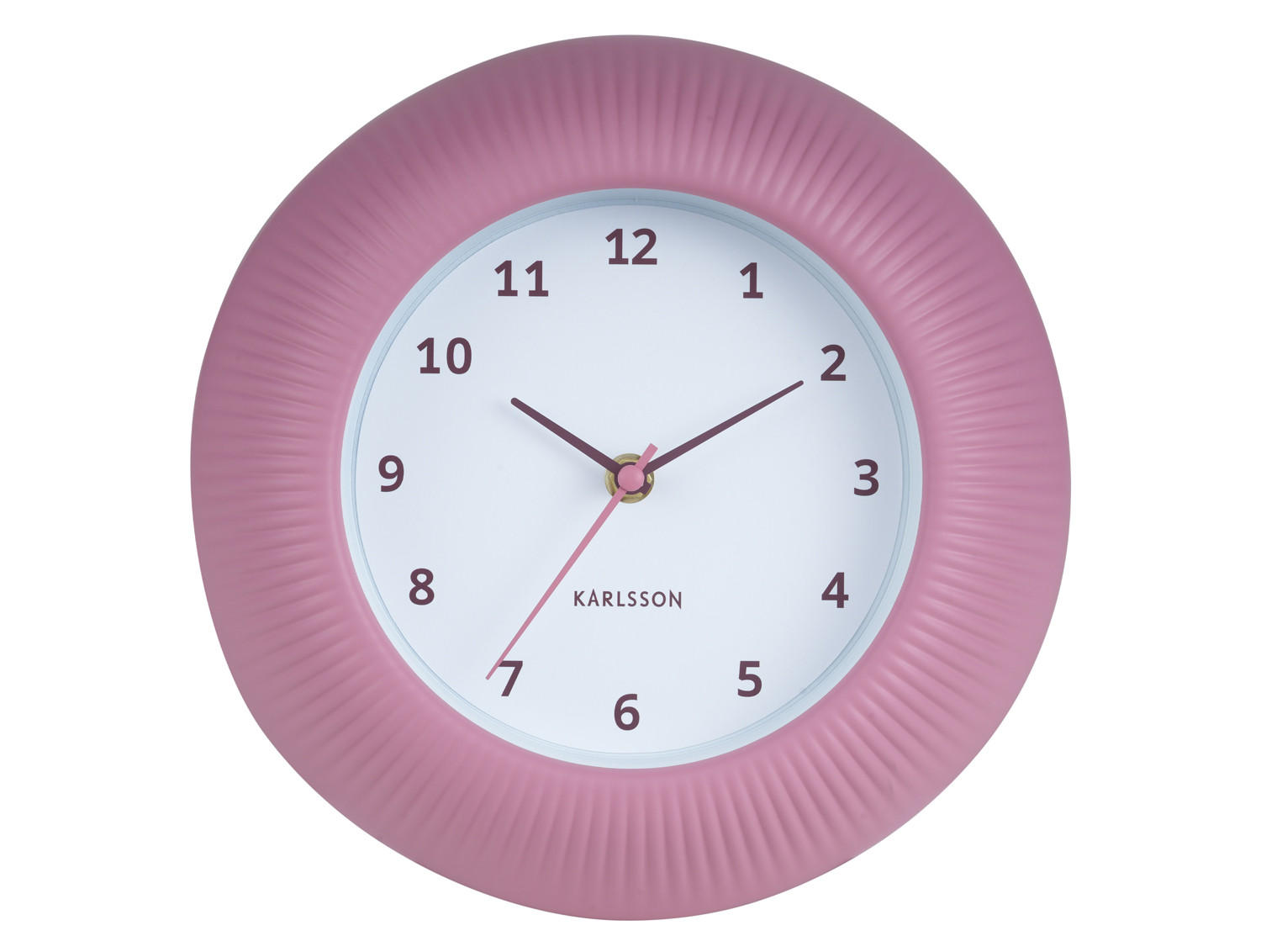 WANDUHR Tender Rib Ø25 cm - Pink, Kunststoff (25/4.5/25cm) - Karlsson