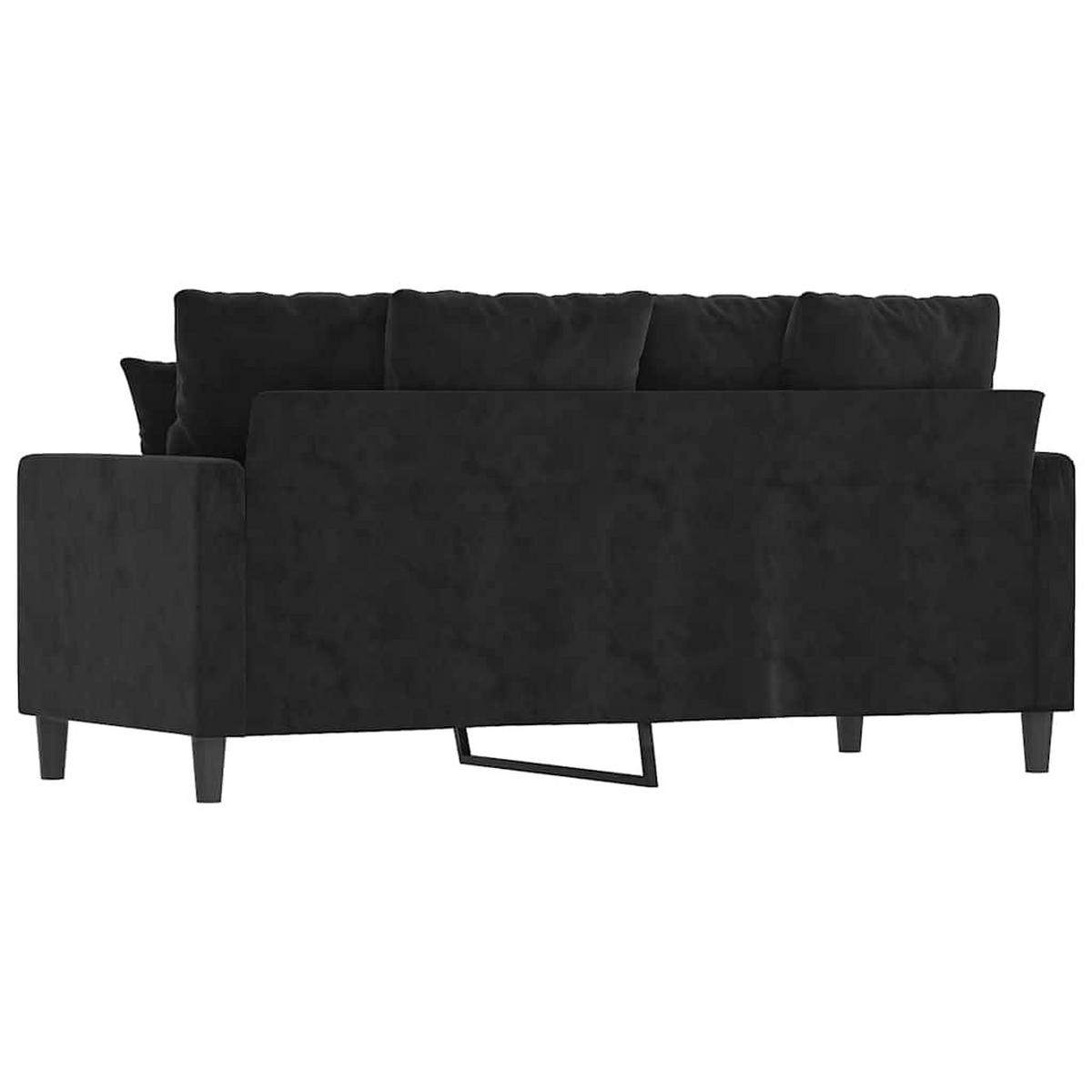 2-SITZER-SOFA Frankenthal - Schwarz, Naturmaterialien (158/80/77cm) - Nettlife