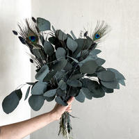 TROCKENBLUMENSTRAUSS Eukalyptus Blue Sky - blau / 40 cm - Blau, Naturmaterialien (40cm) - Lykke & You