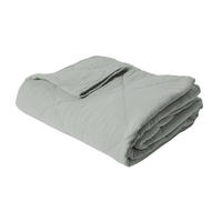 DECKE 140 x 200 cm, 100% Baumwolle, Perlblau - Blau, Textil (140/200cm) - Au Maison