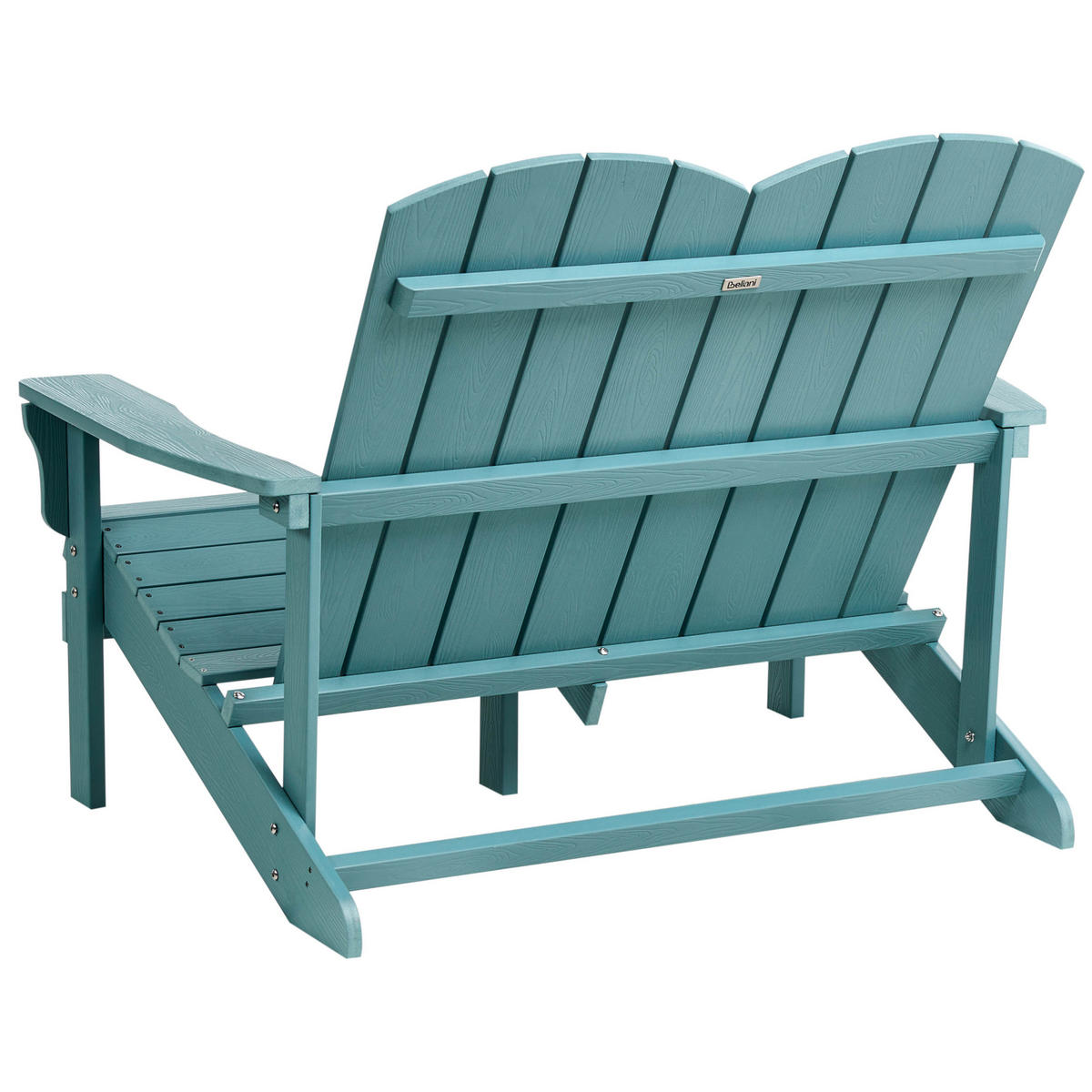GARTENBANK Adirondack 125 cm Hellblau - Blau, Kunststoff (125/91/73cm) - Beliani