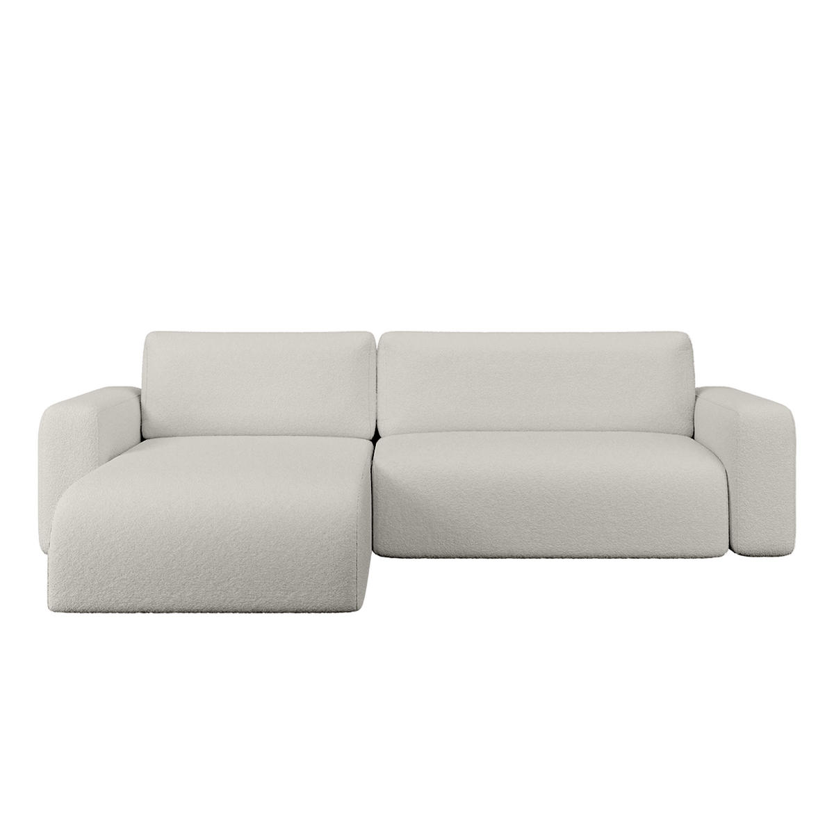 ECKSOFA TALW L mit Schlaffunktion, Hellgrau - Hellgrau, Textil (294/185cm) - Fedve