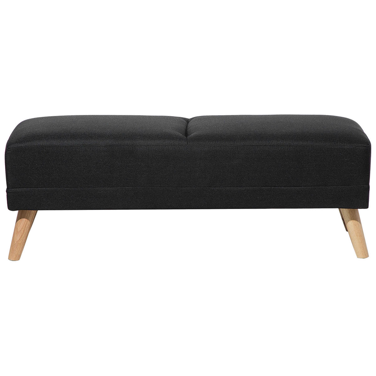 OTTOMANE Florli 55/128/45 cm - Schwarz, Kunststoff/Textil (128/45/55cm) - Beliani