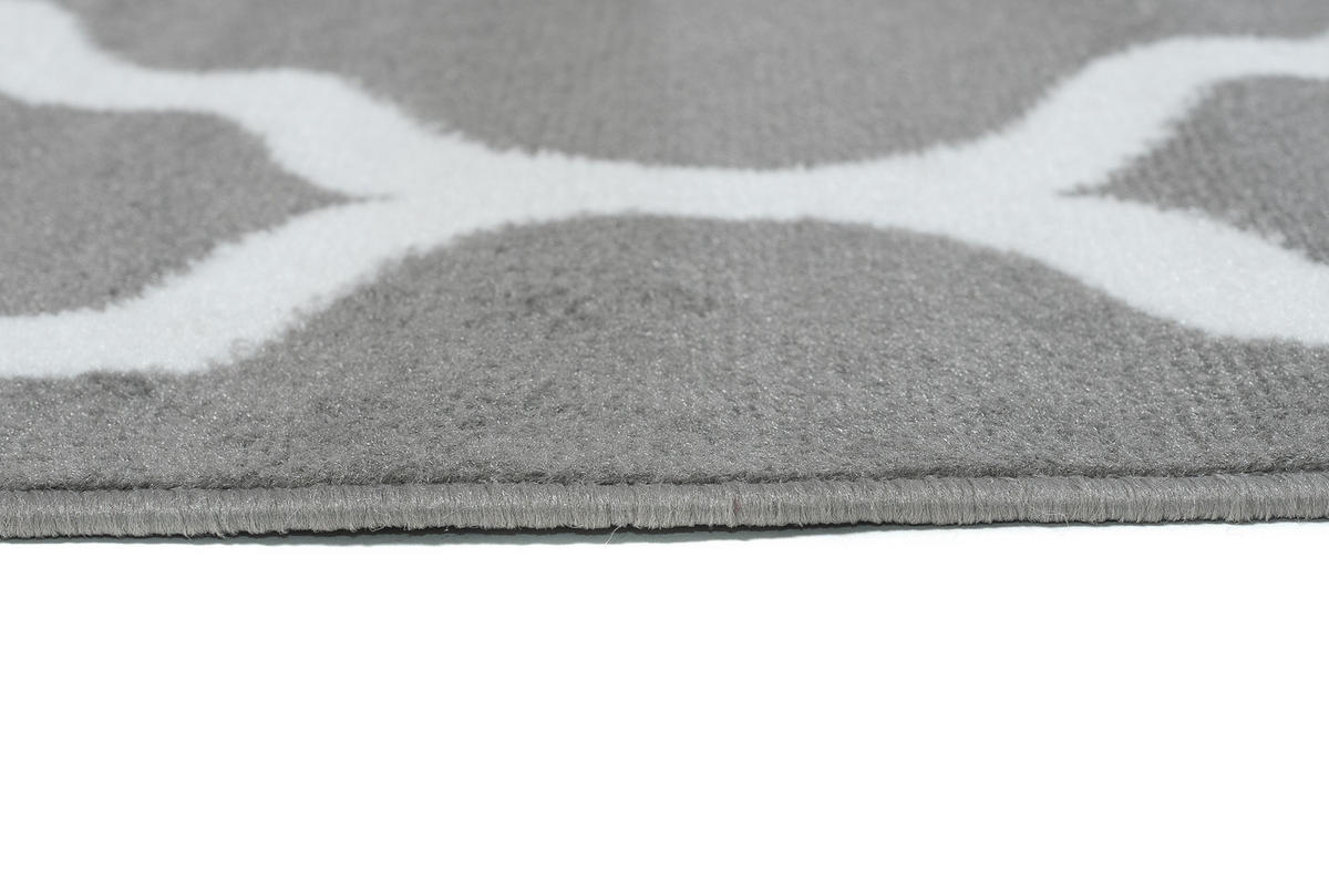 TEPPICH LUXURY Grau Marokkanisch Kleeblatt 180/250 cm - Hellgrau, Textil (180/250cm) - Tapiso