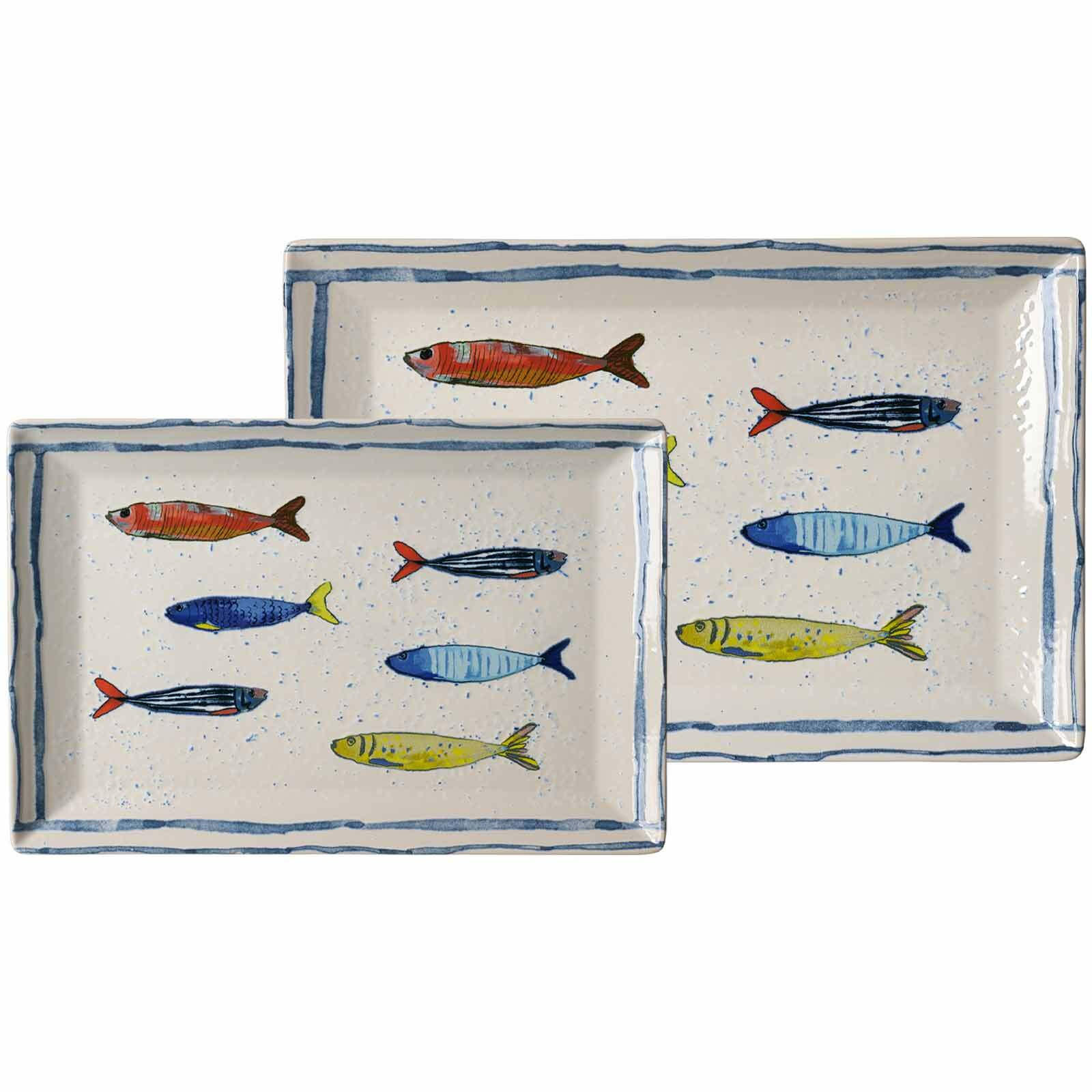 SERVIERPLATTEN-SET Maro bunt 2er Set - Multicolor, Keramik (2/2/2cm) - Ritzenhoff Breker