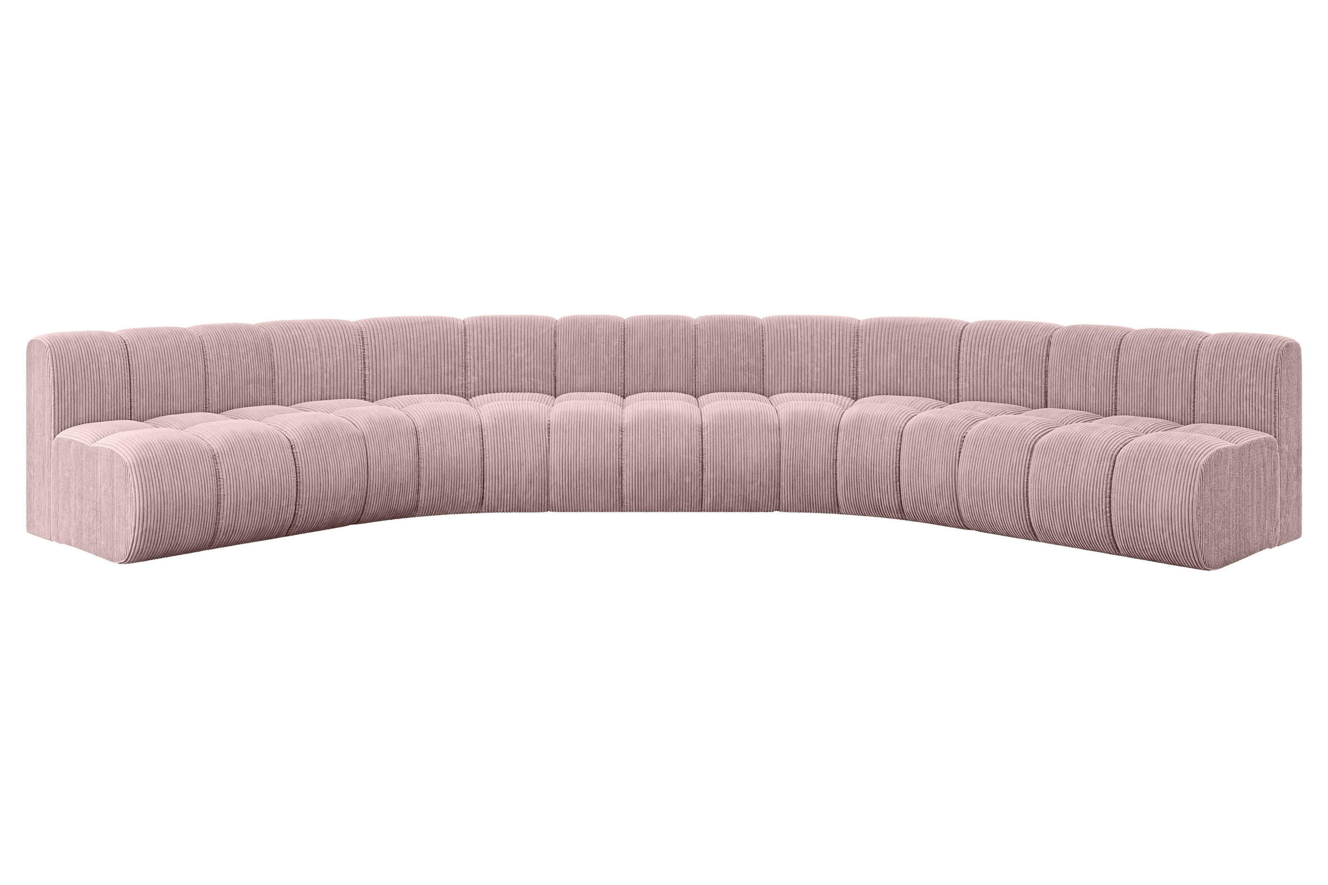 WOHNLANDSCHAFT modulares Sofa Montra-U1 - 490x174x70 cm Rosa - Rosa, Holzwerkstoff/Textil (490/70/174cm) - ALTDECOR