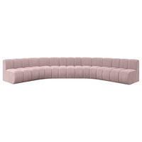 WOHNLANDSCHAFT modulares Sofa Montra-U1 - 490x174x70 cm Rosa - Rosa, Holzwerkstoff/Textil (490/70/174cm) - ALTDECOR