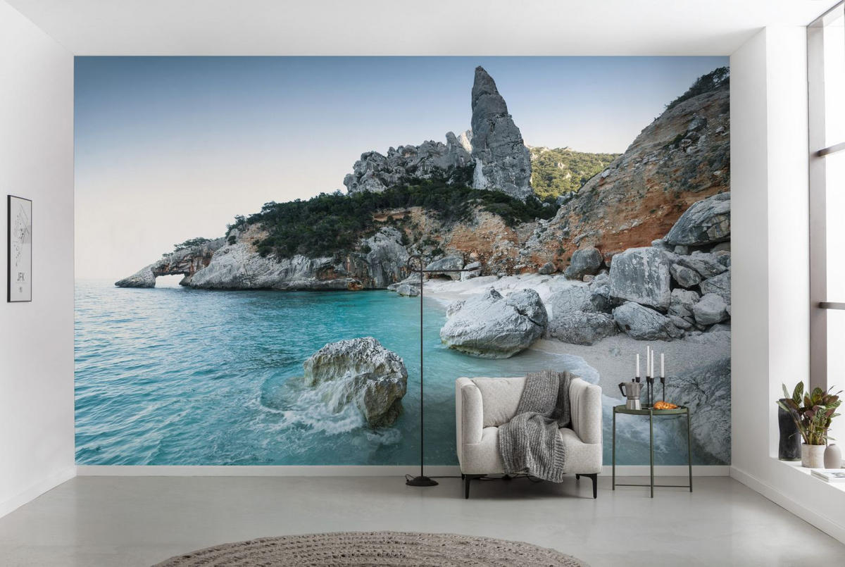 FOTOTAPETE Strand-Motiv 450 x 280 cm - Grau, Papier (450/280cm) - Sanders & Sanders