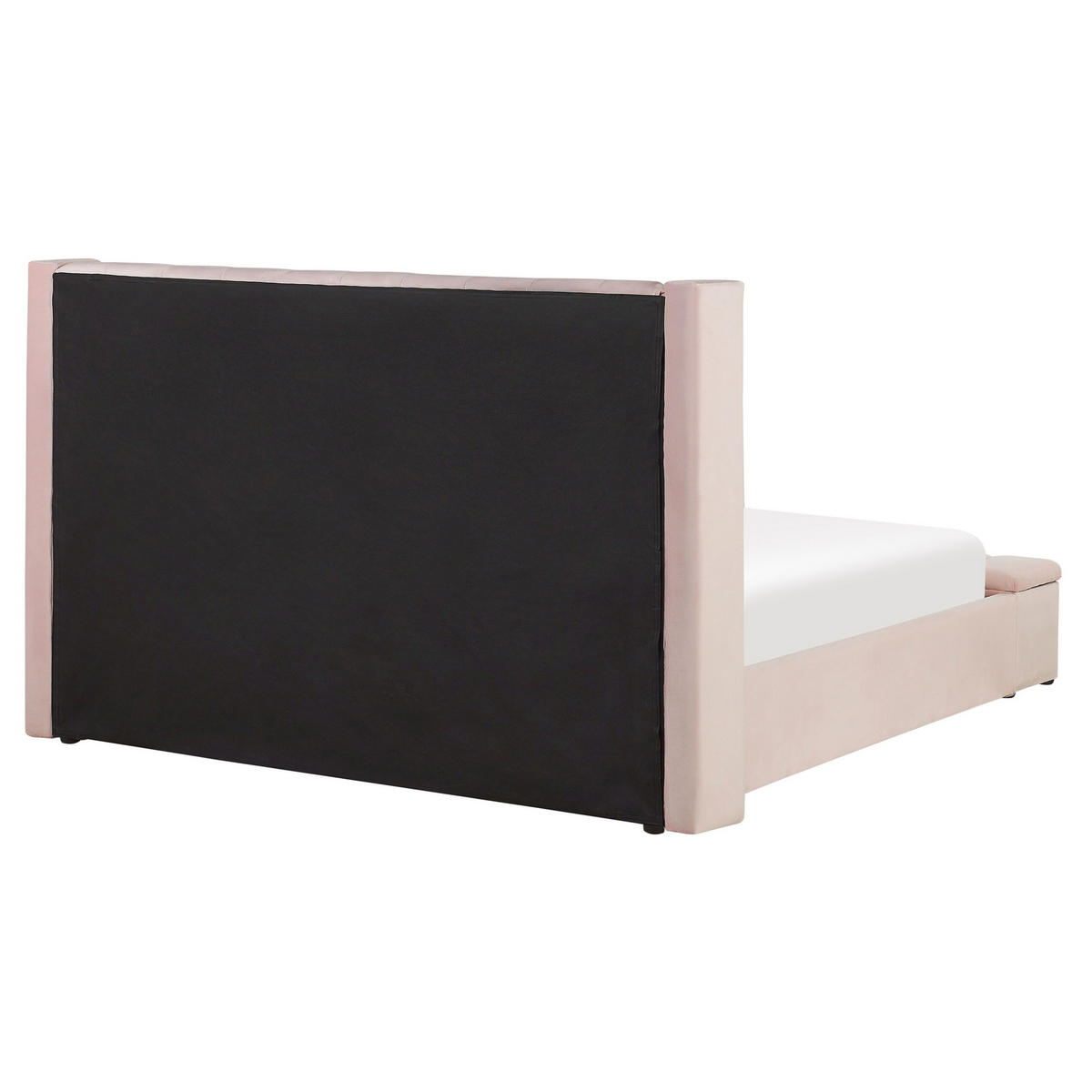 POLSTERBETT 160/200cm Pastellrosa Noyers - Pink, Textil (160/200cm) - Beliani