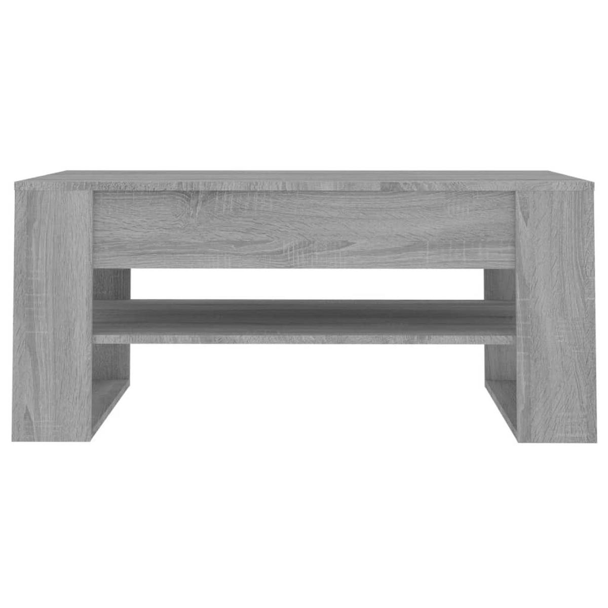 COUCHTISCH Grau Sonoma 102x55x45 cm Holzwerkstoff - Grau, Holzwerkstoff (102/55/45cm) - furnicato