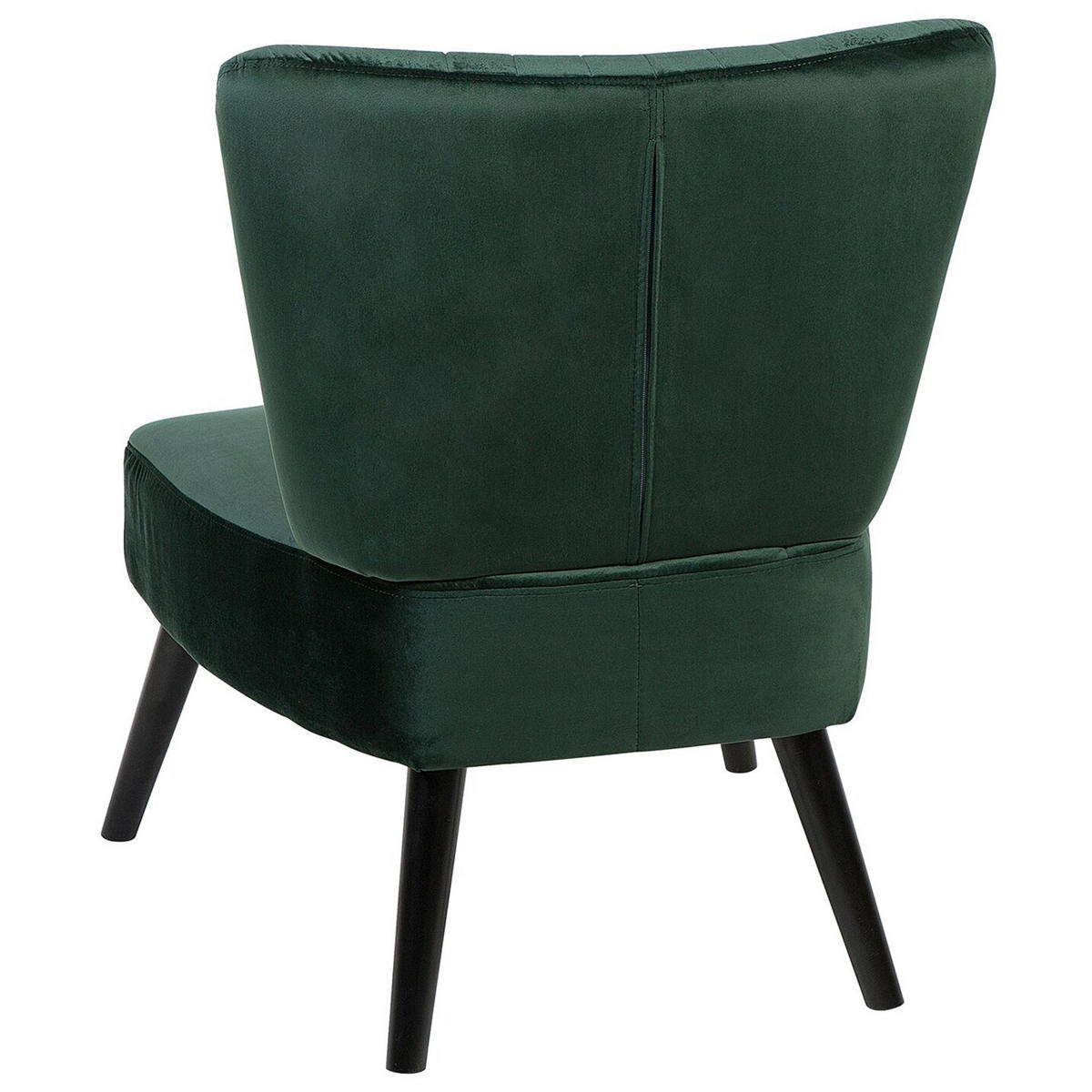 SESSEL Samtstoff Grün Vaasa - Grün, Holz/Textil (61/85/60cm) - Beliani