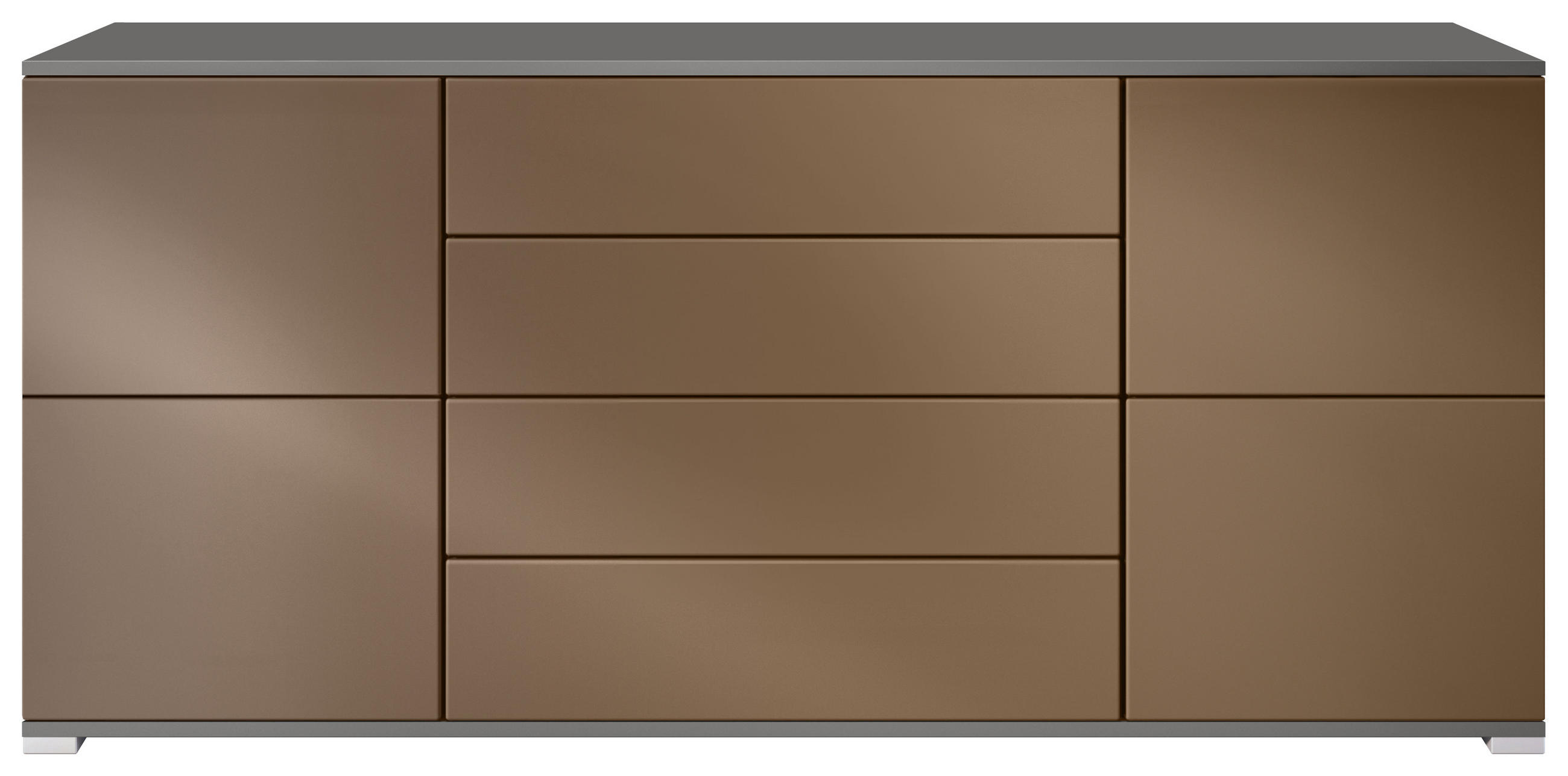 SIDEBOARD Rova Bronze Optik - Bronzefarben, Holzwerkstoff (166.5/75.5/35cm) - Vladon