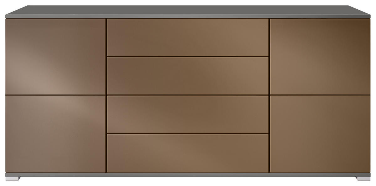 SIDEBOARD Rova Bronze Optik - Bronzefarben, Holzwerkstoff (166.5/75.5/35cm) - Vladon