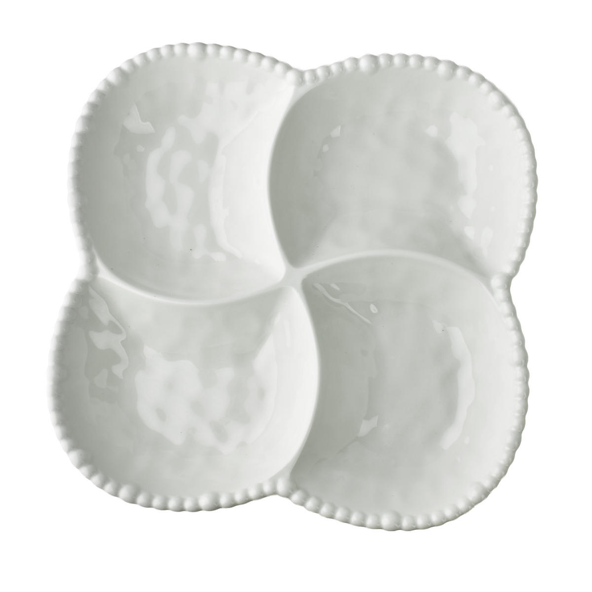 SCHALE Basic weiß 25/25/5 cm Porzellan - Weiß, Keramik (25/25/5cm) - Mondex