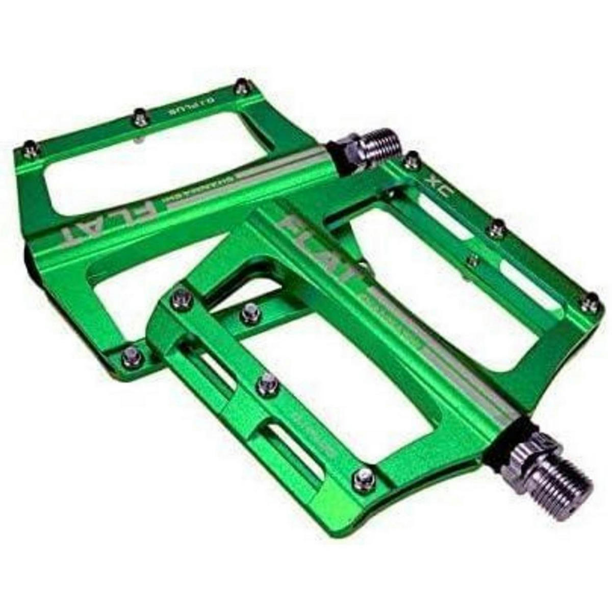 FAHRRADPEDALE Aluminium Anti-Rutsch Grün - Grün, Metall (9.8/1.5/10cm)