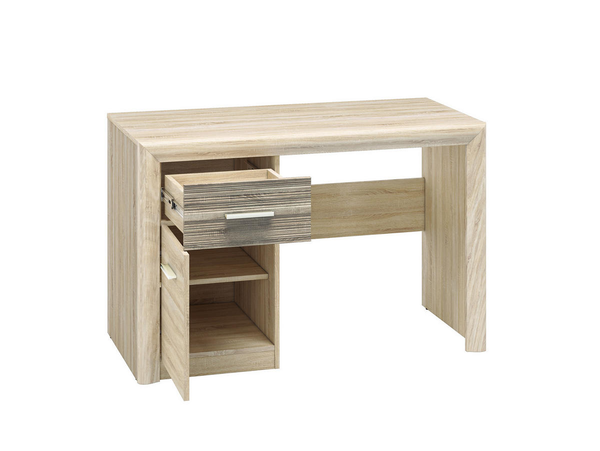 SCHREIBTISCH Castel Sonoma Eiche / Sonoma Eiche Trüffel 120 / 58 / 78cm - Braun/Sonoma Eiche, Holz/Holzwerkstoff (58/120/78cm) - Feldmann-Wohnen
