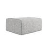 POUF Strukturstoff Stoff Grau - Beige/Silberfarben, Kunststoff/Textil (90/80/60cm) - Makamii