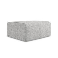 POUF Strukturstoff Stoff Grau - Beige/Silberfarben, Kunststoff/Textil (90/80/60cm) - Makamii