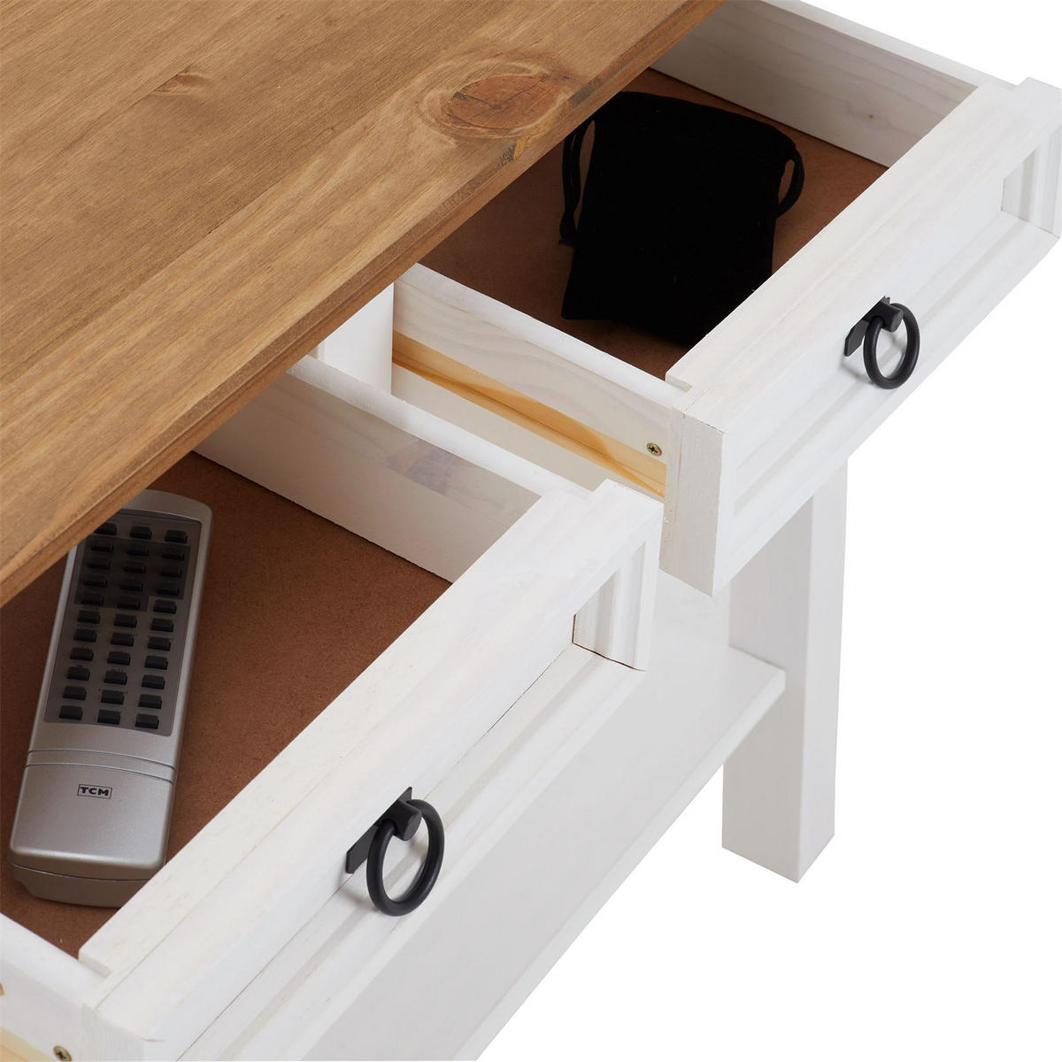 KONSOLENTISCH CAMPO - Weiß/Braun, Holz (32/88/73cm) - CARO-Möbel