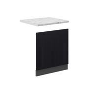 FRONTBLENDE Fame-Line, Schwarz gestreift, 60 cm, AP Marmor - Anthrazit/Schwarz, Holzwerkstoff (60/67.4/1.6cm) - Vicco