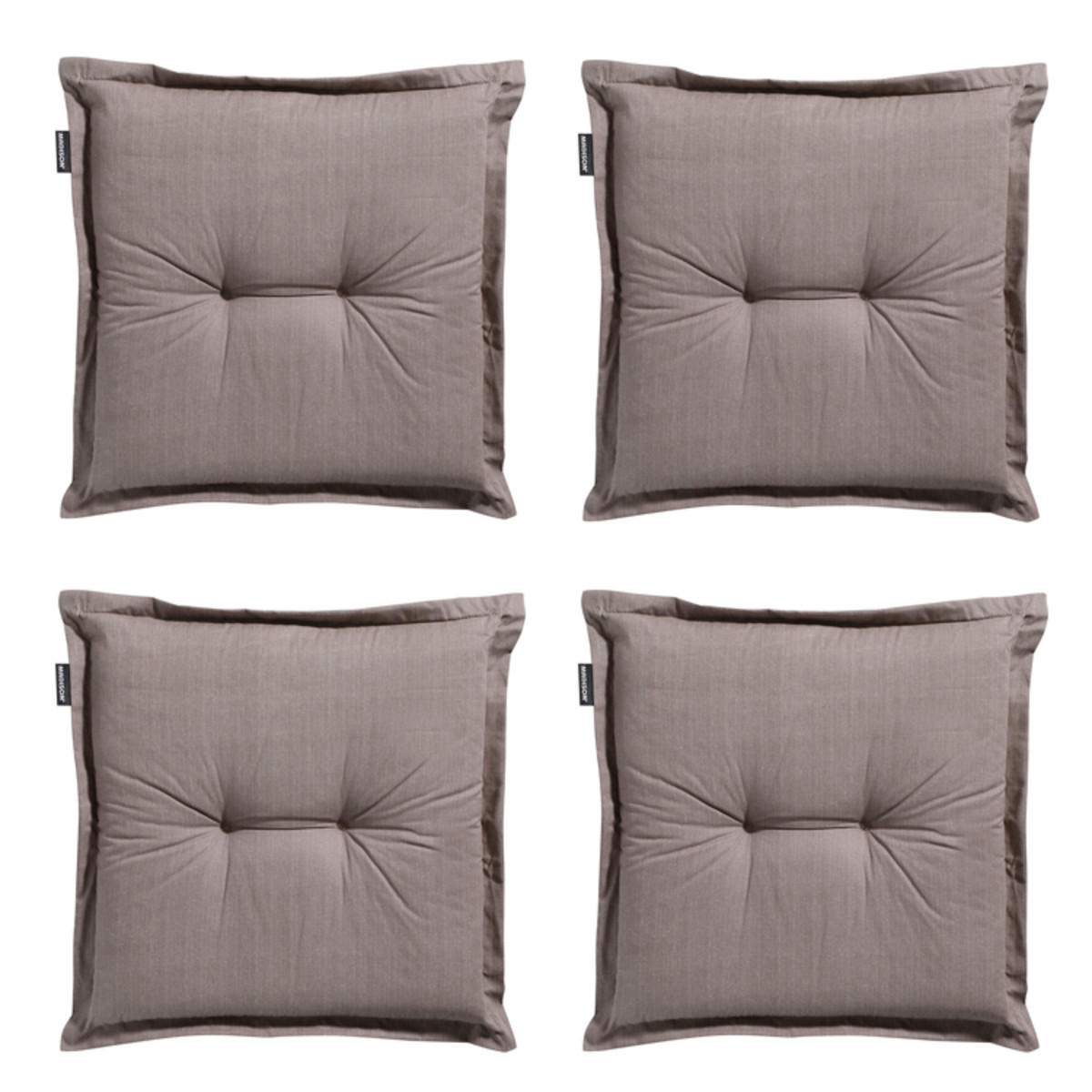 SITZKISSEN Basic 50/50 cm 4er-Set - Braun, Textil (50/5/50cm) - Madison