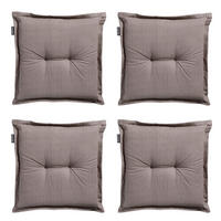 SITZKISSEN Basic 50/50 cm 4er-Set - Braun, Textil (50/5/50cm) - Madison