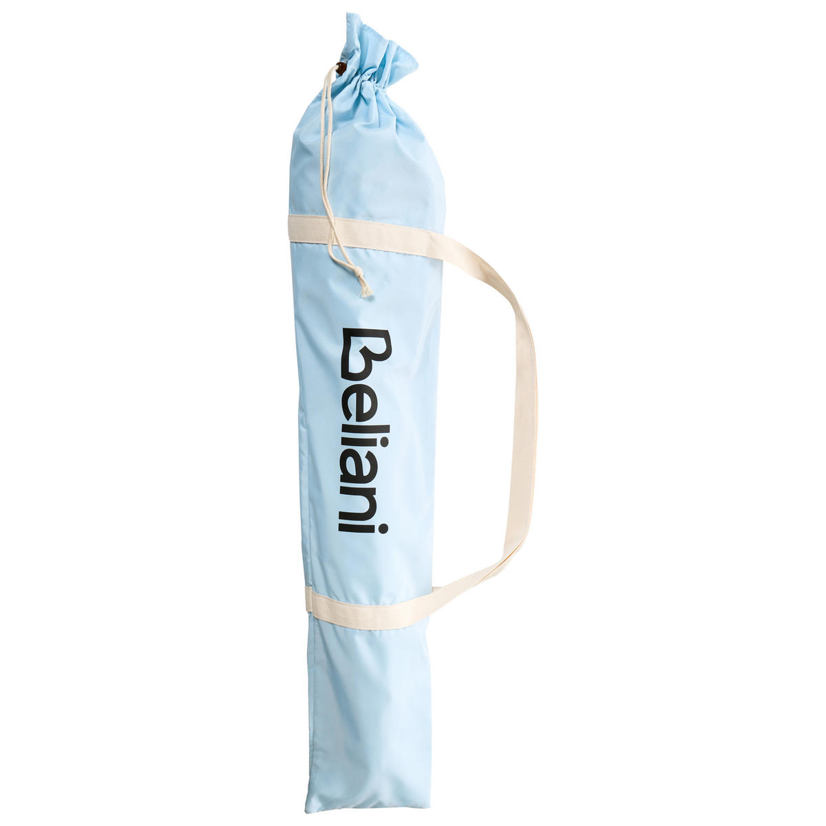 SLUNEČNÍK 155 cm Světle modrý Mondello - bílá/modrá, dřevo (155/155cm) - Beliani