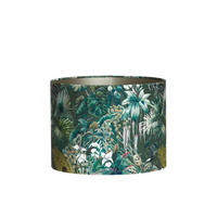 LAMPENSCHIRM Xenia flora Grün Ø40/30 cm - Grün, Textil (40/40/30cm) - Light & Living