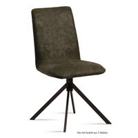 ESSZIMMERSTUHL (2er-Set) Dredi 47x92x60 Schwarz/Khaki - Dunkelgrün/Schwarz, Kunststoff (60/92/47cm) - 58aufmkessel