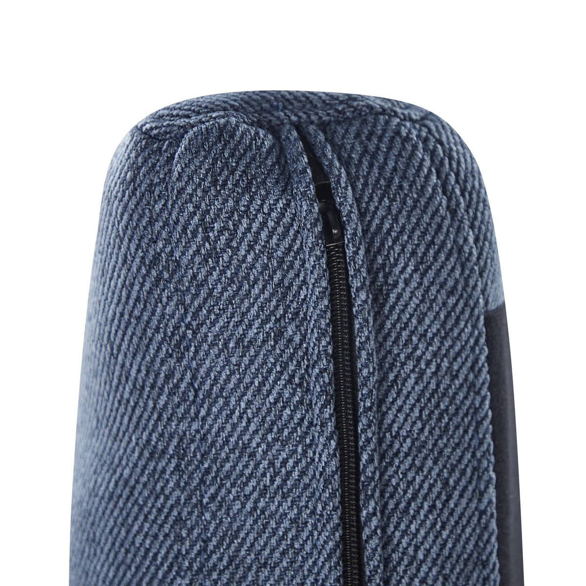 SESSEL Polsterbezug Blau Orum - Blau/Hellbraun, Textil (65/80/78cm) - Beliani