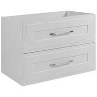 WASCHTISCHUNTERSCHRANK im klassischen Stil, weiß, 80 x 57 x 46 cm - Silberfarben/Weiß, Holzwerkstoff (80/57/46cm) - 3XE LIVING