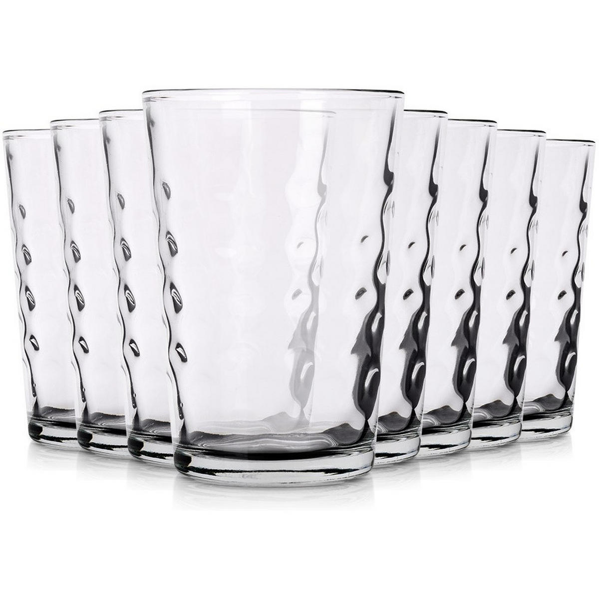 TRINKGLAS-SET Relief 8er-Pack transparent - Klar, Glas - Excellent Houseware