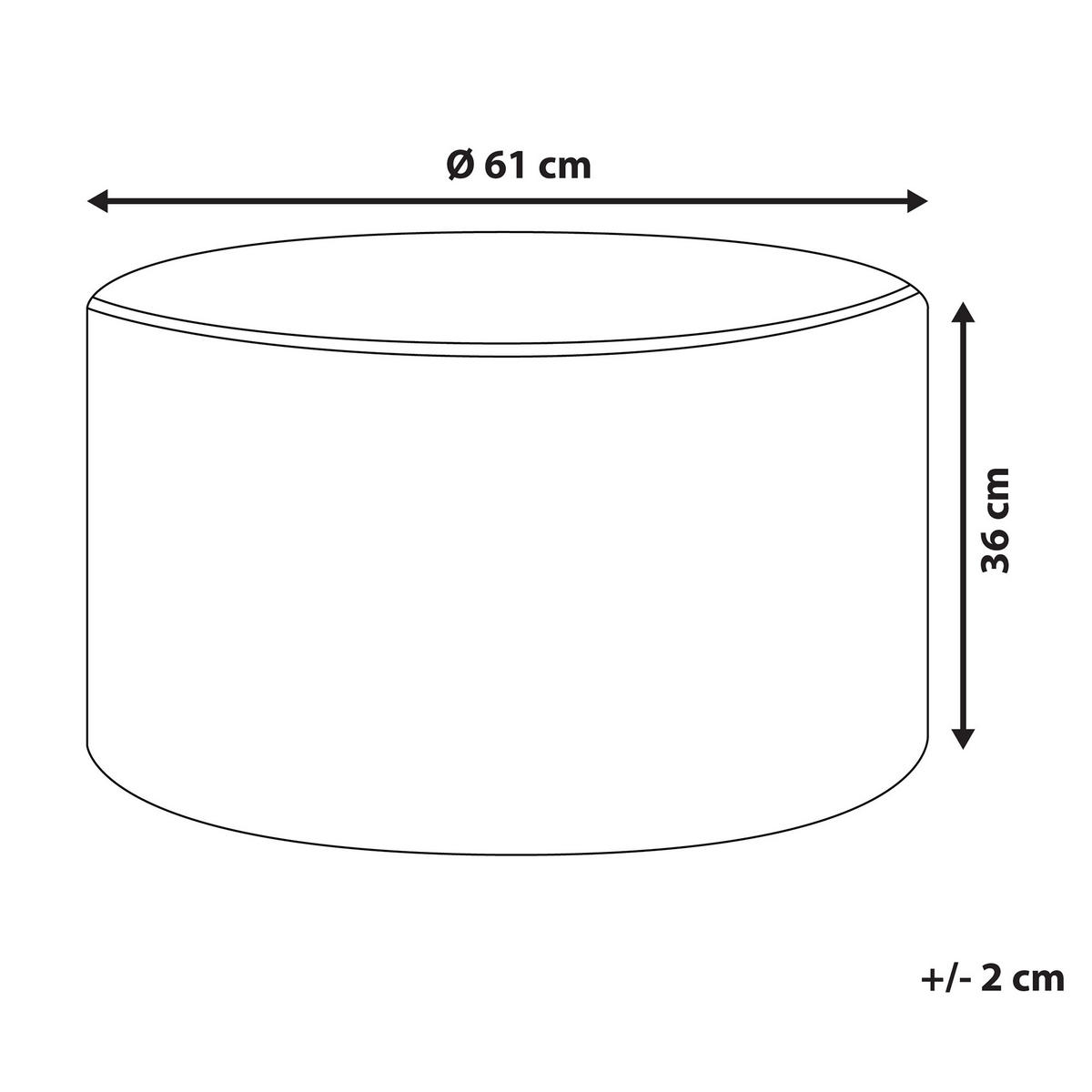 POUF Millen 61/61/36 cm - Grün, Textil (61/36/61cm) - Beliani