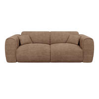 SCHLAFSOFA - 3 Personen - samt - taupe Pognia - Taupe, Kunststoff/Textil (216/73/100cm) - Vente-Unique
