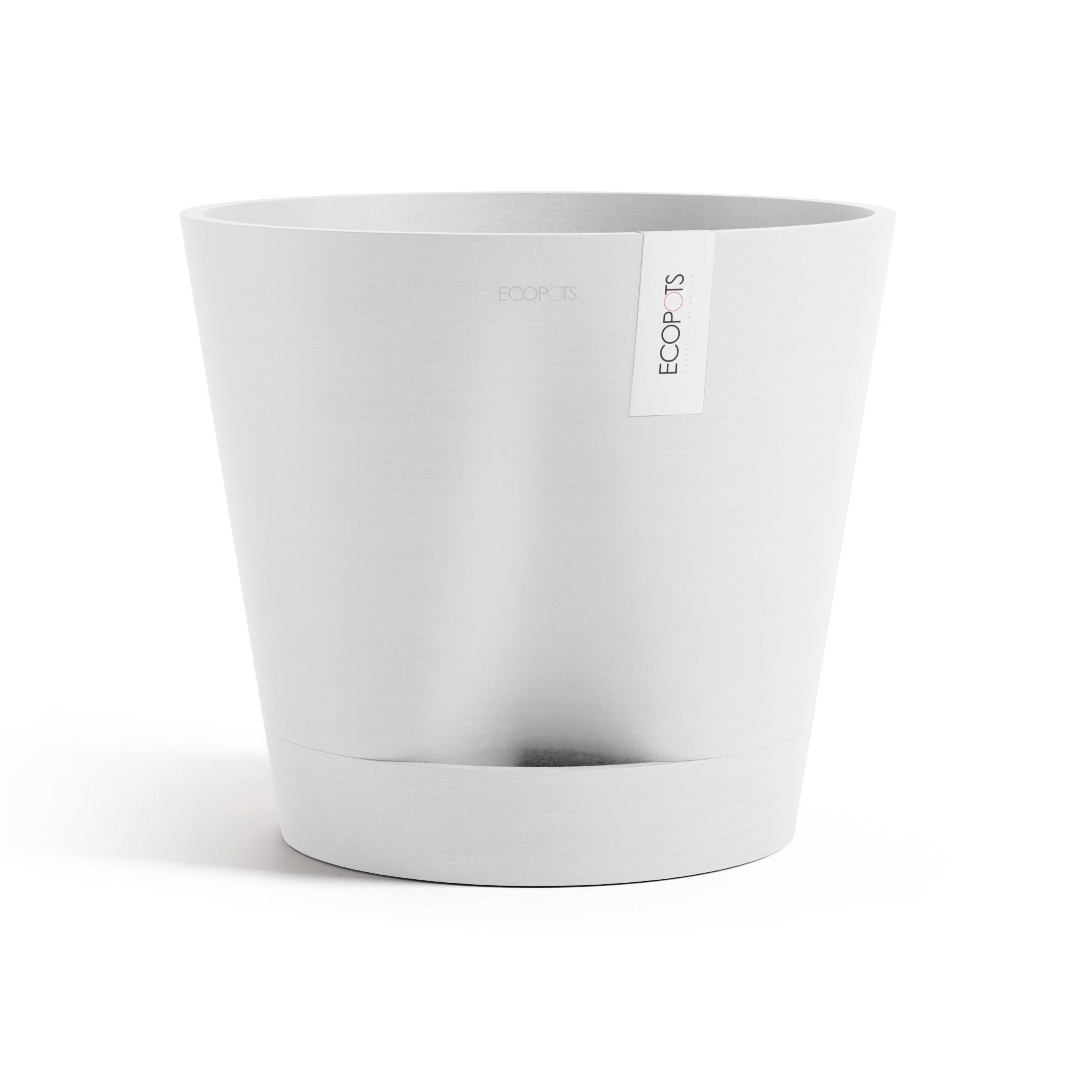 BLUMENTOPF Venice 40,2/35,7 cm Weiß - Weiß, Kunststoff (40.2/35.7cm) - Ecopots