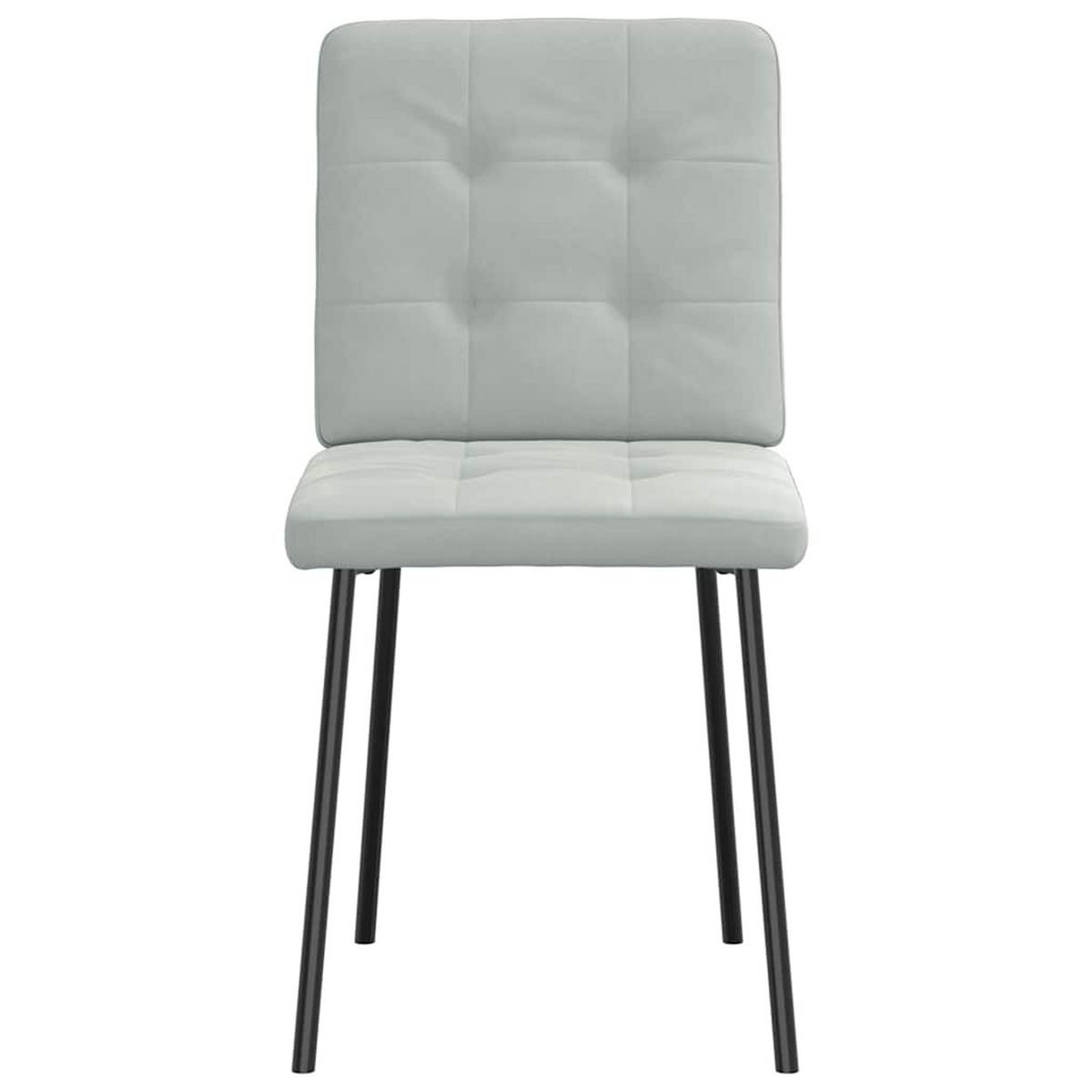 ESSZIMMERSTÜHLE 2 Stk. Hellgrau Samt 45*54*83cm - Grau, Metall (45/83/54cm) - ZMH