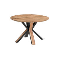 ESSTISCH KIMBERLY - Beige/Schwarz, Holz/Metall (105/105/77cm) - SAM