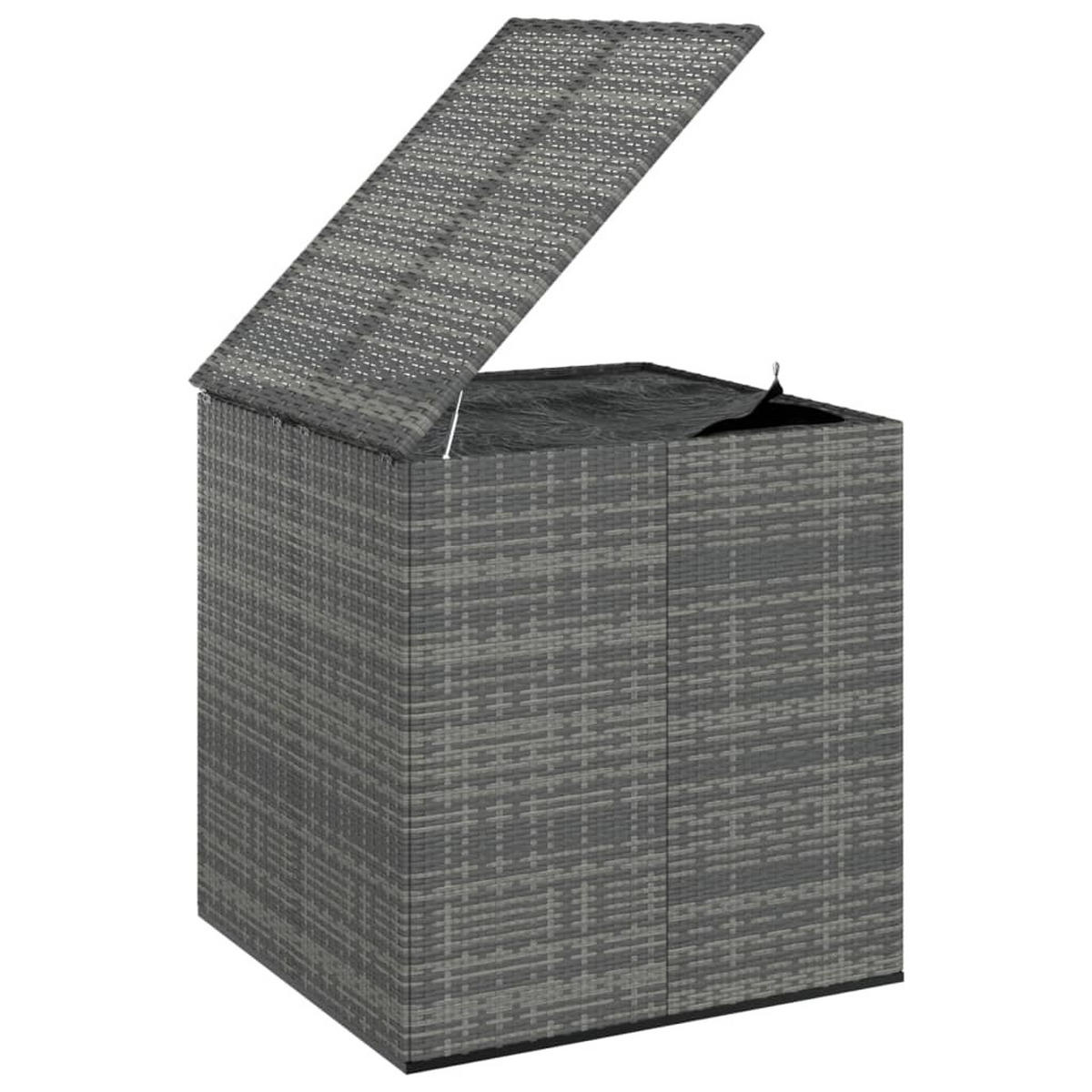 GARTEN-KISSENBOX PE Rattan 100x97,5x104 cm Grau - Grau, Kunststoff (100/104/97.5cm) - furnicato