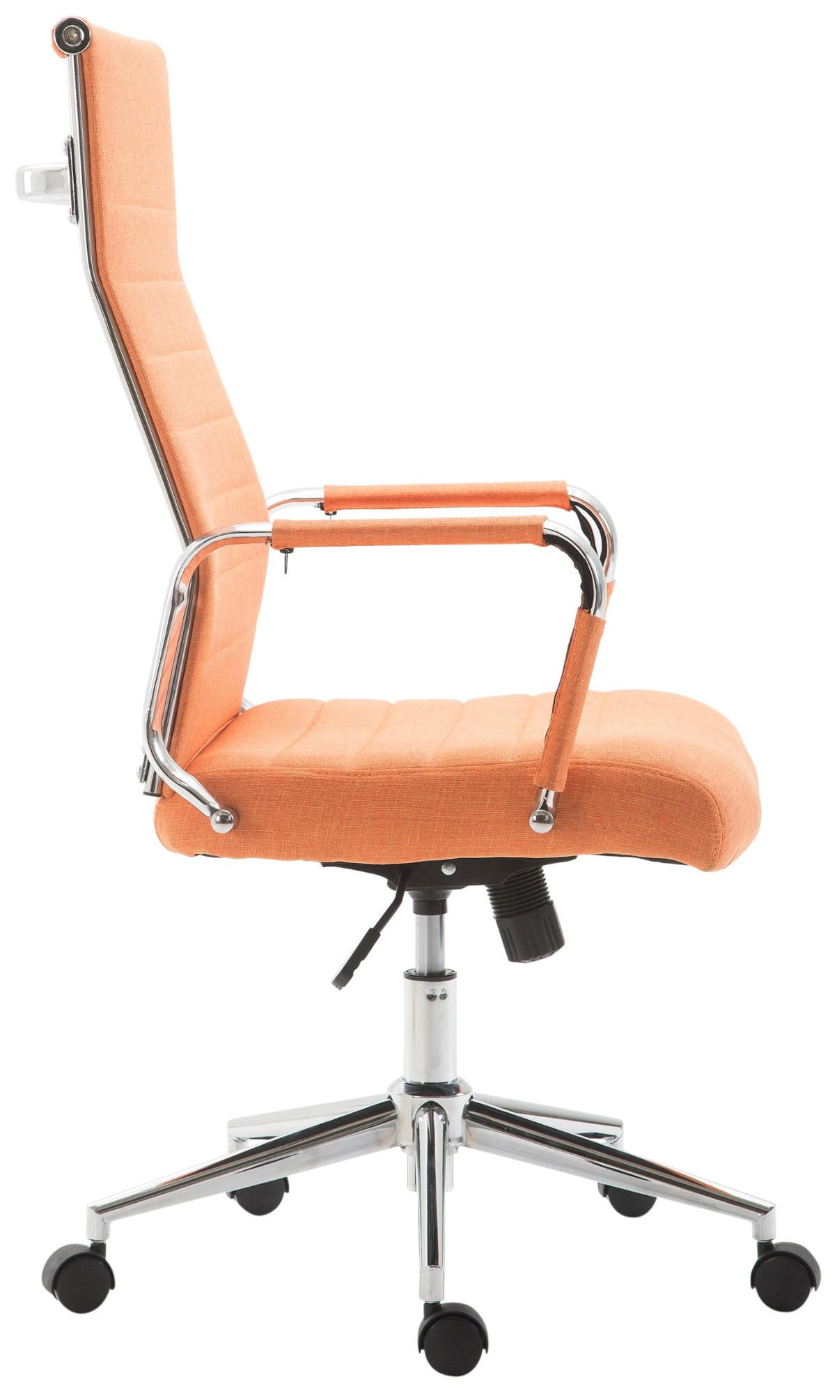DREHSTUHL Stoff orange - Chromfarben/Orange, Textil/Metall (58/105/66cm) - CLP