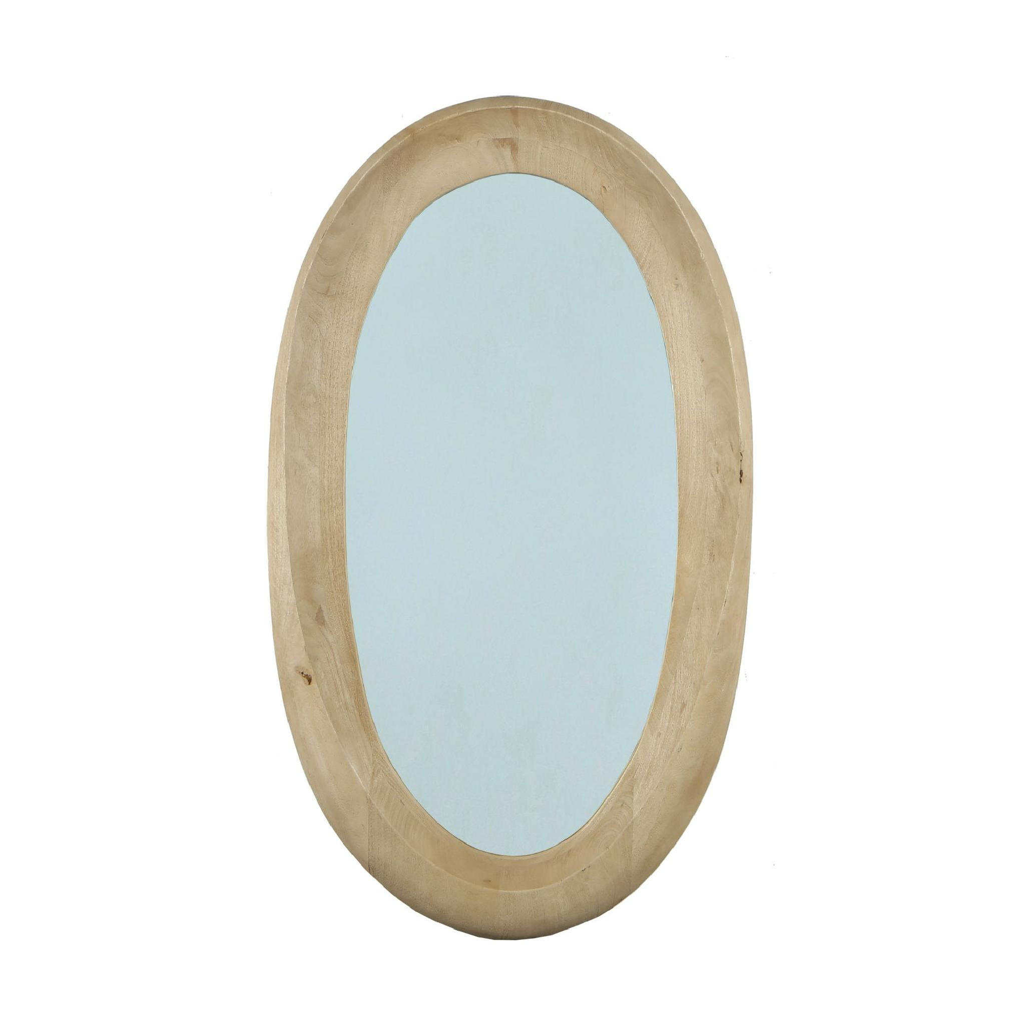 SPIEGEL Noam Beige 68/8/120cm - Beige, Holz (8/120/68cm) - PTMD Collection