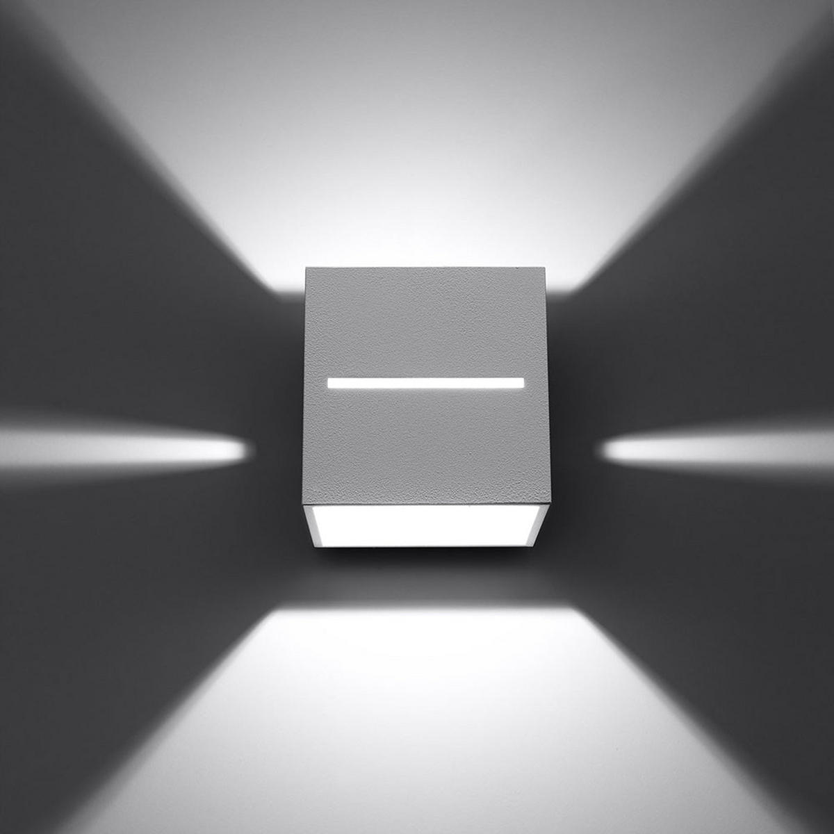 LED WANDLEUCHTE Aluminium Weiß UP DOWN - Weiß, Metall (10/10/12cm)
