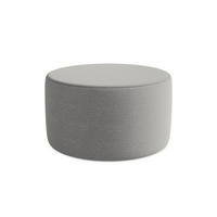 POUF Bouclé Stoff Grau - Hellgrau/Schwarz, Kunststoff/Textil (81/46/81cm) - Makamii