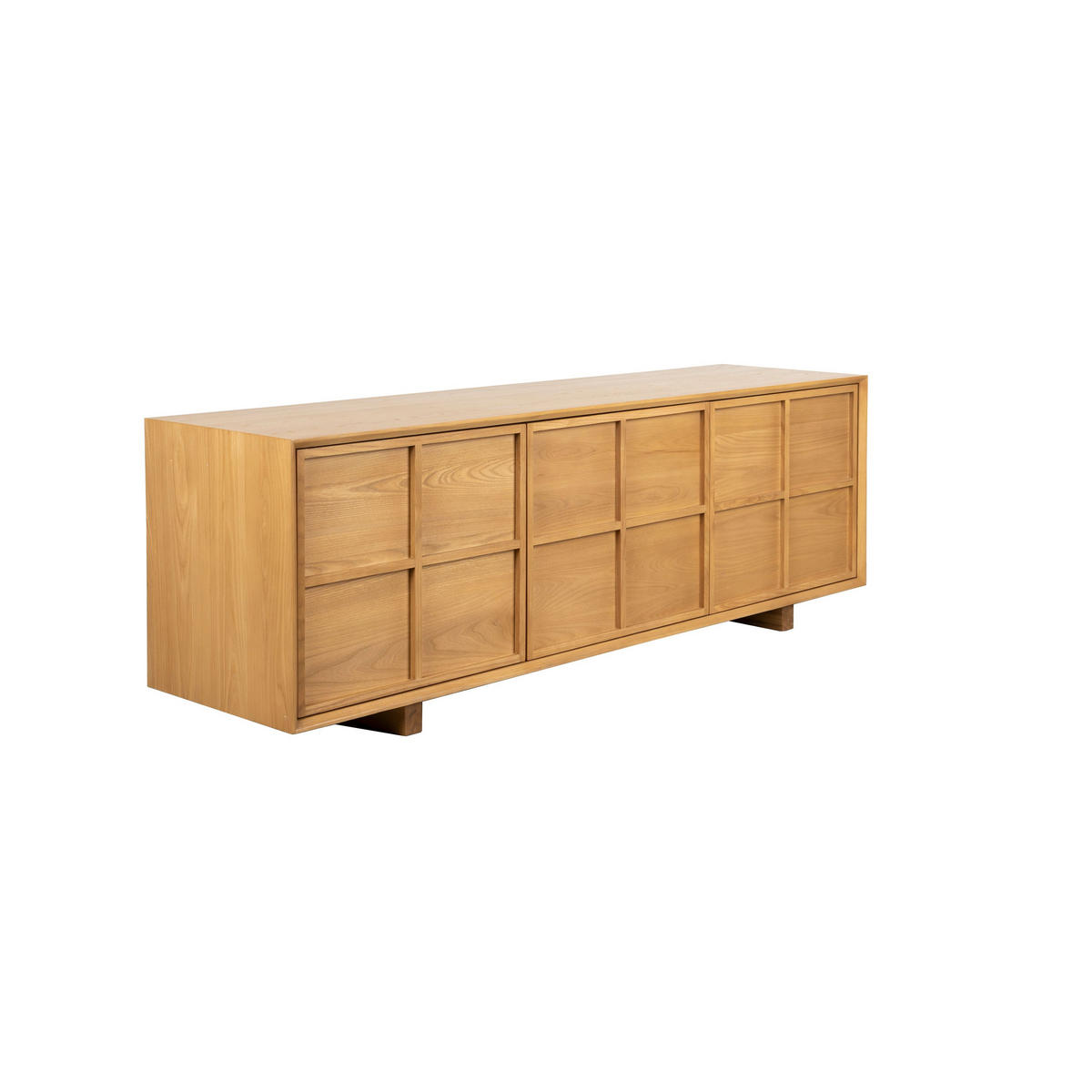 LOWBOARD Raster Niedrig Natur - Naturfarben, Holzwerkstoff (160/54/42cm) - Zuiver