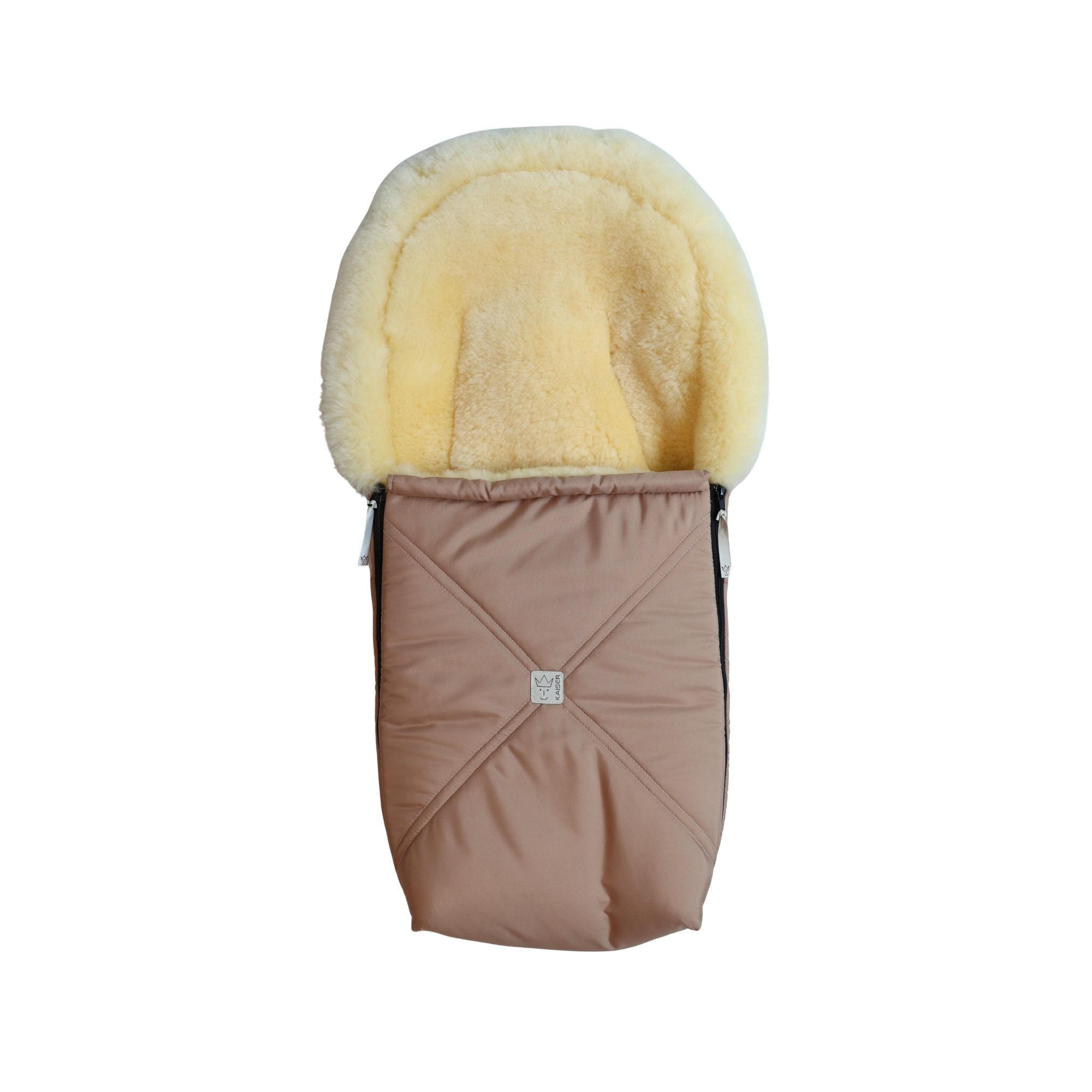 LAMMFELL-BABYSCHALENFUSSSACK Emmy, sand - Beige, Fell (37/10/80cm) - Kaiserbaby