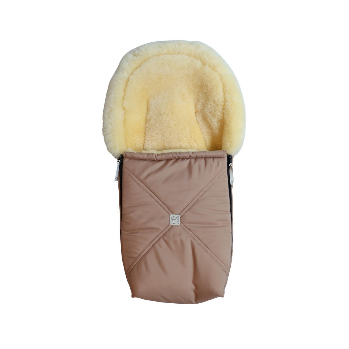 LAMMFELL-BABYSCHALENFUSSSACK Emmy, sand - Beige, Fell (37/10/80cm) - Kaiserbaby