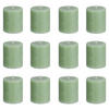 STUMPENKERZE (12er Set) Rustic - Salbeigrün, Paraffin (8cm) - BUTLERS
