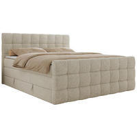 BOXSPRINGBETT ALTIVO KING DUO 120/200 - Creme Strukture - H4 - Creme, Textil (120/200cm) - MKS