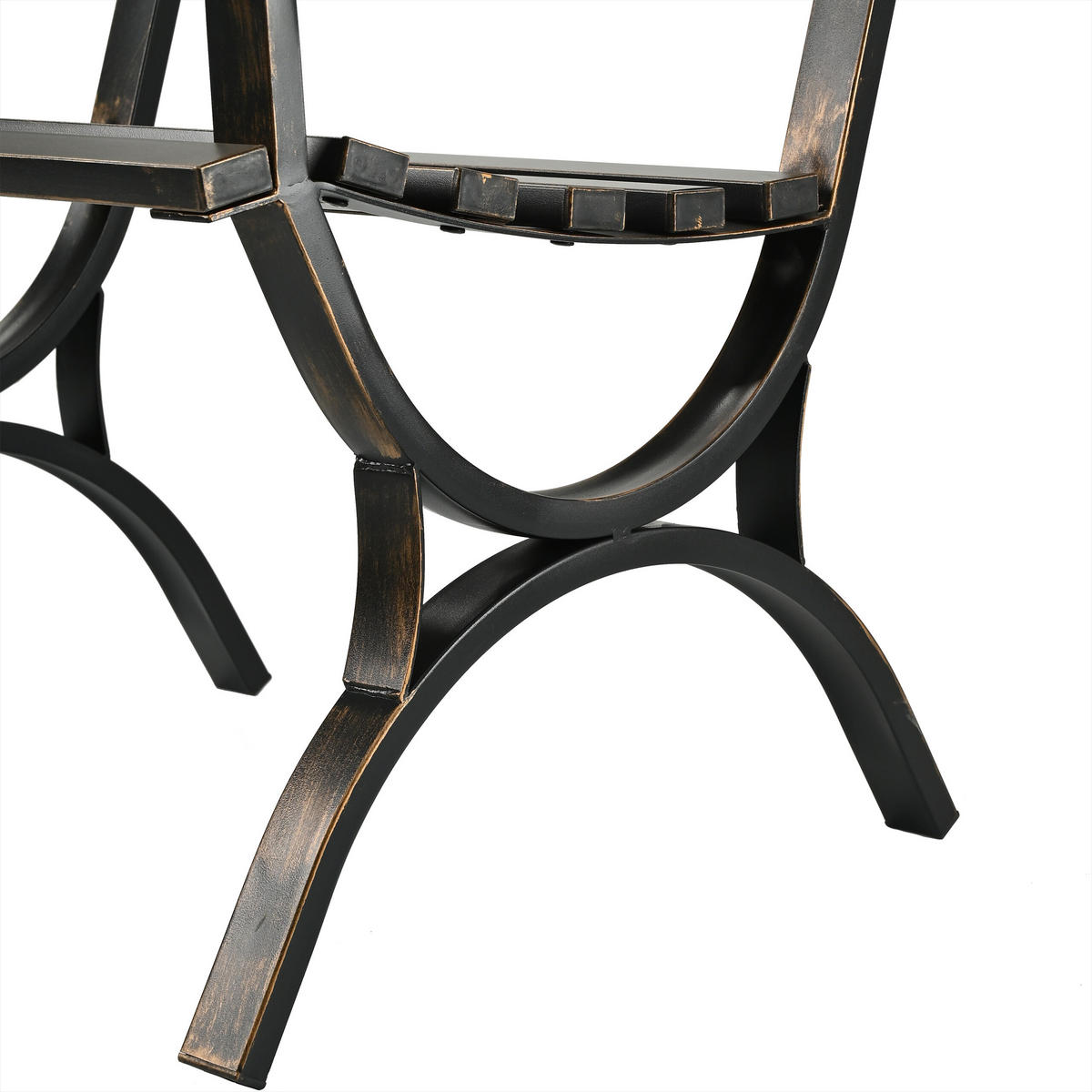 GARTENSTUHL - Schwarz, Metall (60/85.5/56cm) - Relaxdays